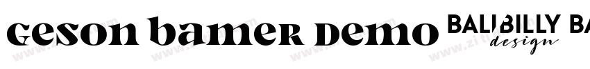 Geson Bamer Demo字体转换